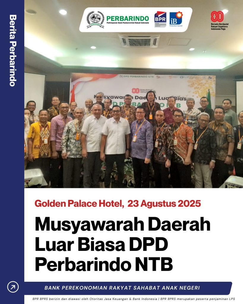 Musyawarah Daerah Luar Biasa DPD Perbarindo NTB Selamat Sukses 🎉Selamat Kepada Bapak Yanuar Alfan Yang Terpilih Sebagai Ketua Perbarindo 819x1024